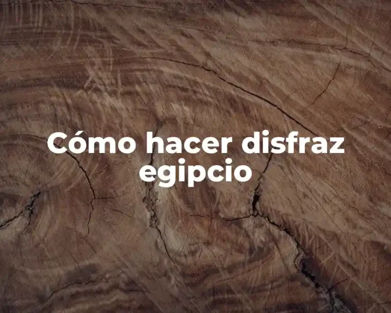 Cómo hacer disfraz egipcio