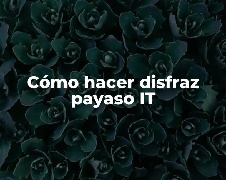 Cómo hacer disfraz payaso IT