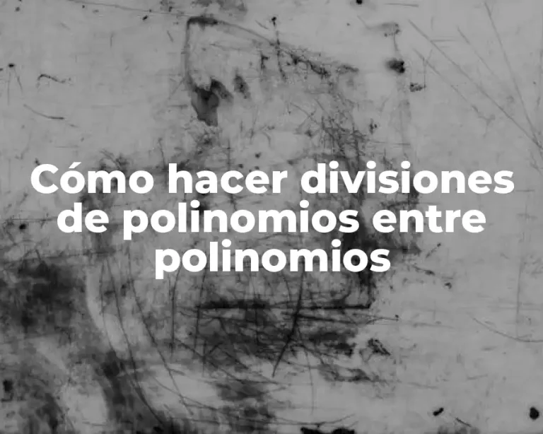 Cómo hacer divisiones de polinomios entre polinomios