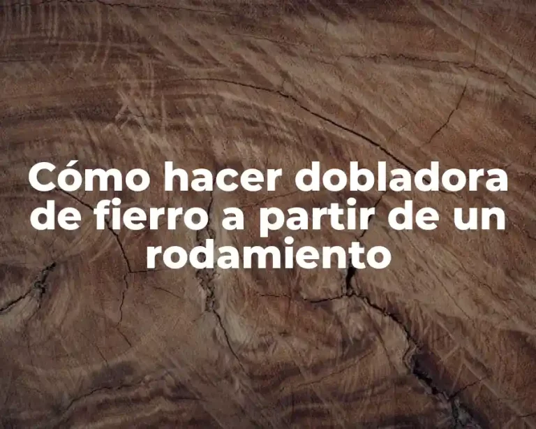 Cómo hacer dobladora de fierro a partir de un rodamiento