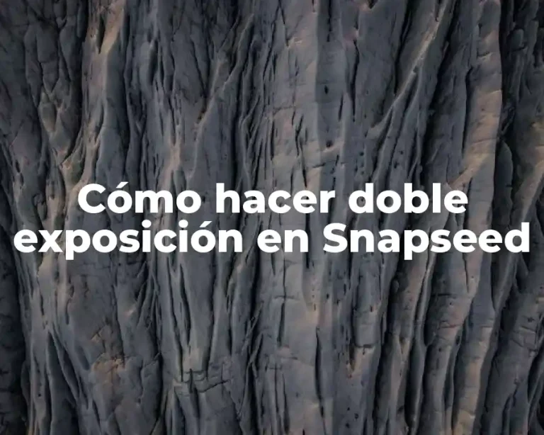 Cómo hacer doble exposición en Snapseed