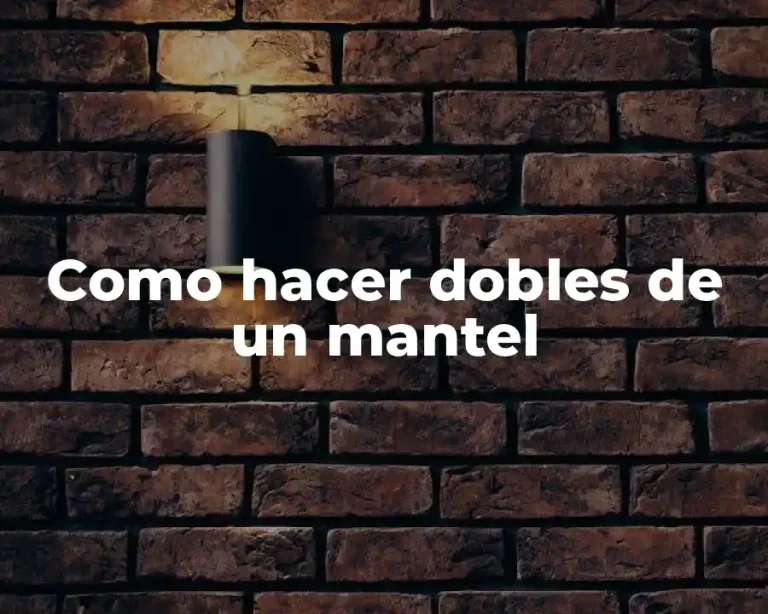 Como hacer dobles de un mantel