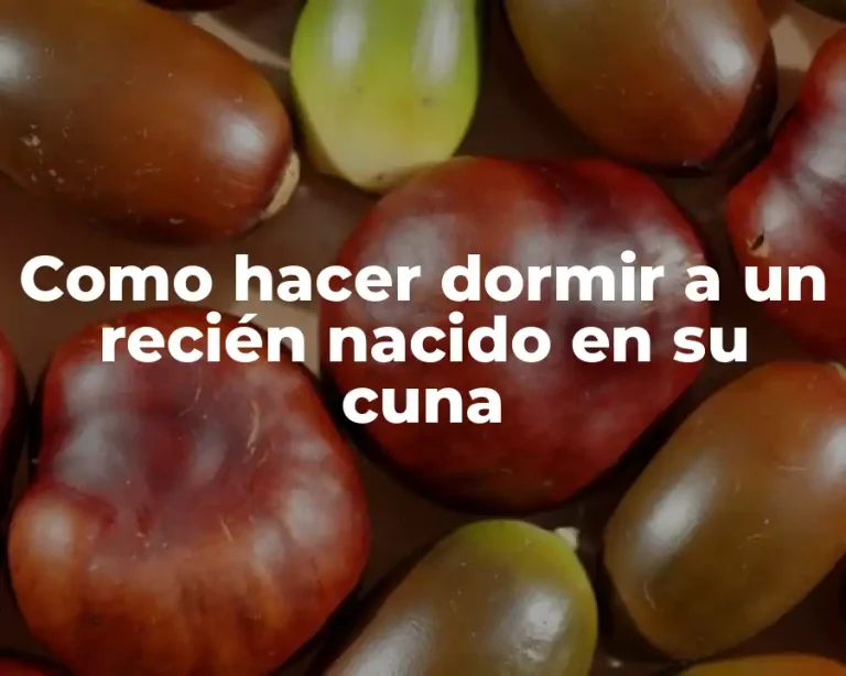 Como hacer dormir a un recién nacido en su cuna