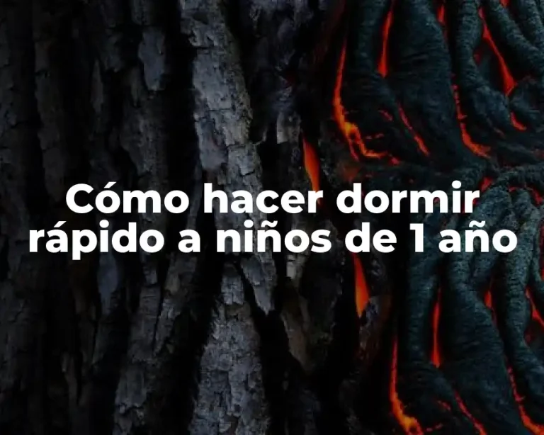 Cómo hacer dormir rápido a niños de 1 año
