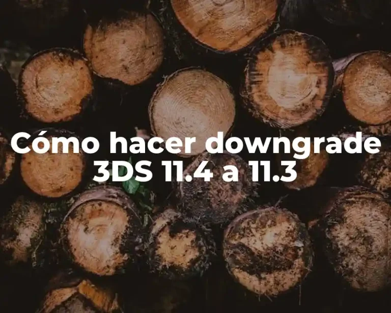 Cómo hacer downgrade 3DS 11.4 a 11.3