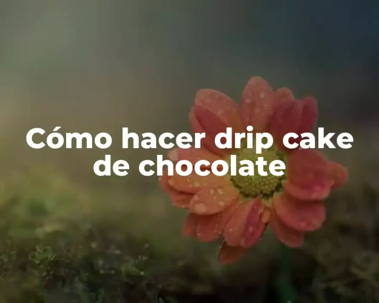 Cómo hacer drip cake de chocolate