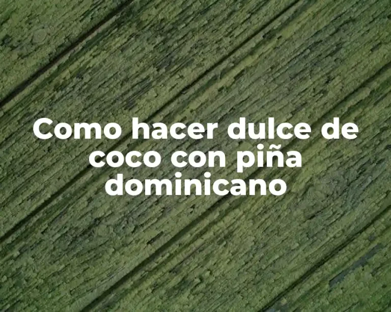 Como hacer dulce de coco con piña dominicano
