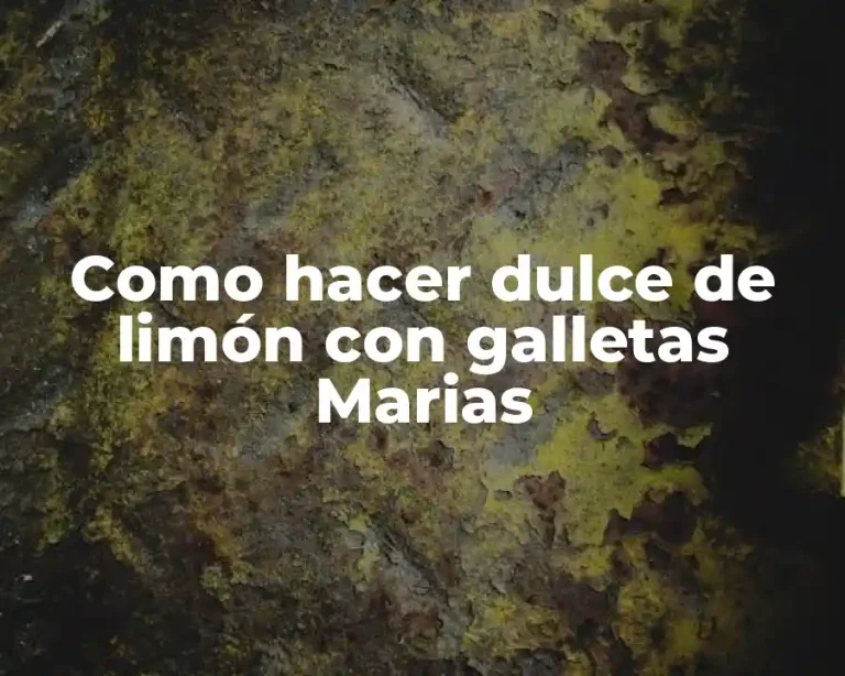 Como hacer dulce de limón con galletas Marias