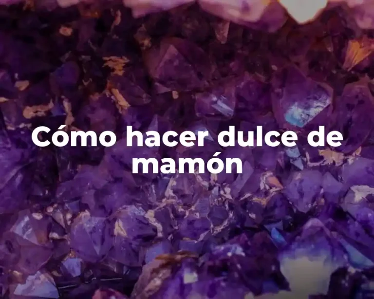 Cómo hacer dulce de mamón
