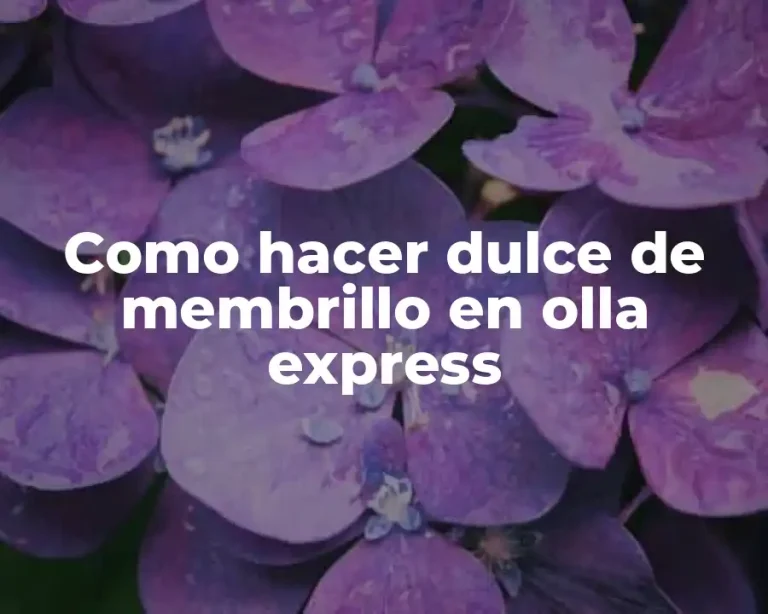 Como hacer dulce de membrillo en olla express