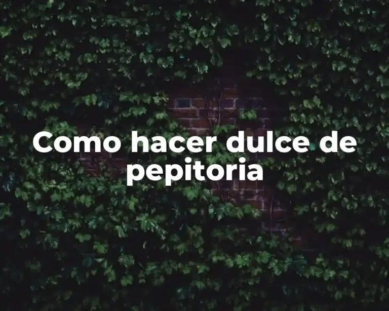 Como hacer dulce de pepitoria