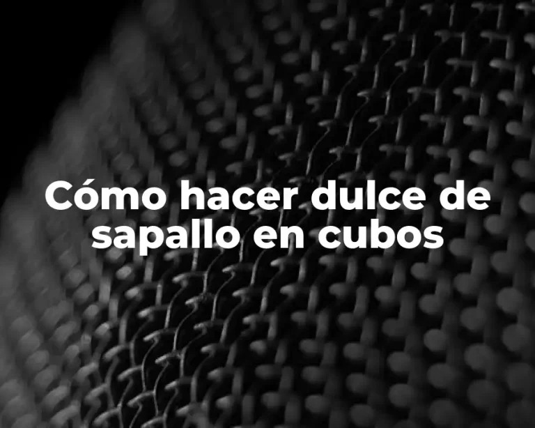 Cómo hacer dulce de sapallo en cubos