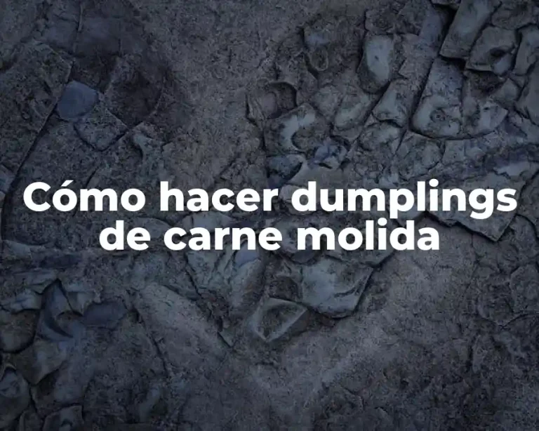 Cómo hacer dumplings de carne molida