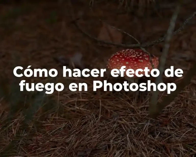 Cómo hacer efecto de fuego en Photoshop