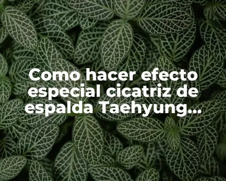Como hacer efecto especial cicatriz de espalda Taehyung Wings