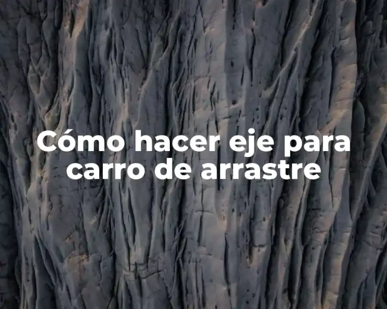 Cómo hacer eje para carro de arrastre