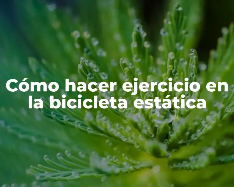 Cómo hacer ejercicio en la bicicleta estática