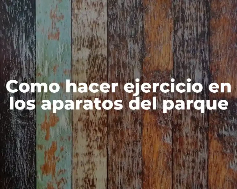 Como hacer ejercicio en los aparatos del parque