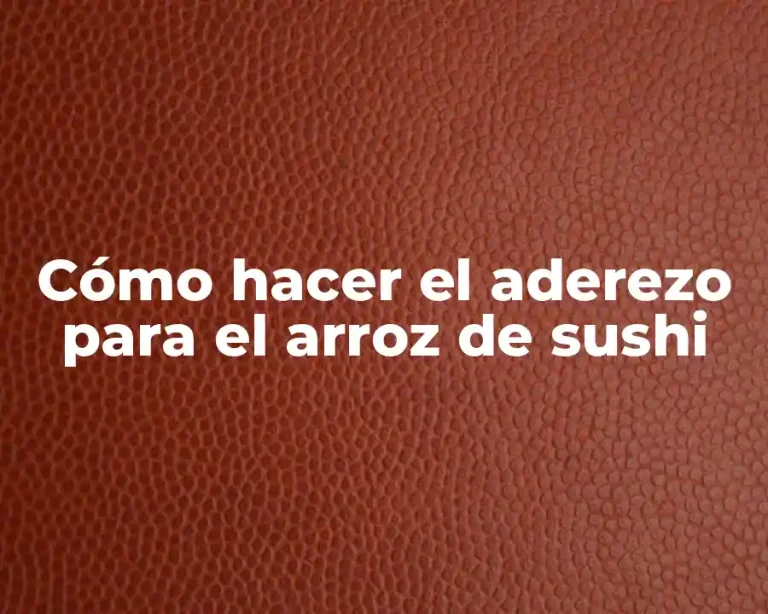 Cómo hacer el aderezo para el arroz de sushi
