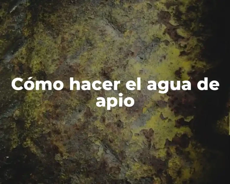 Cómo hacer el agua de apio