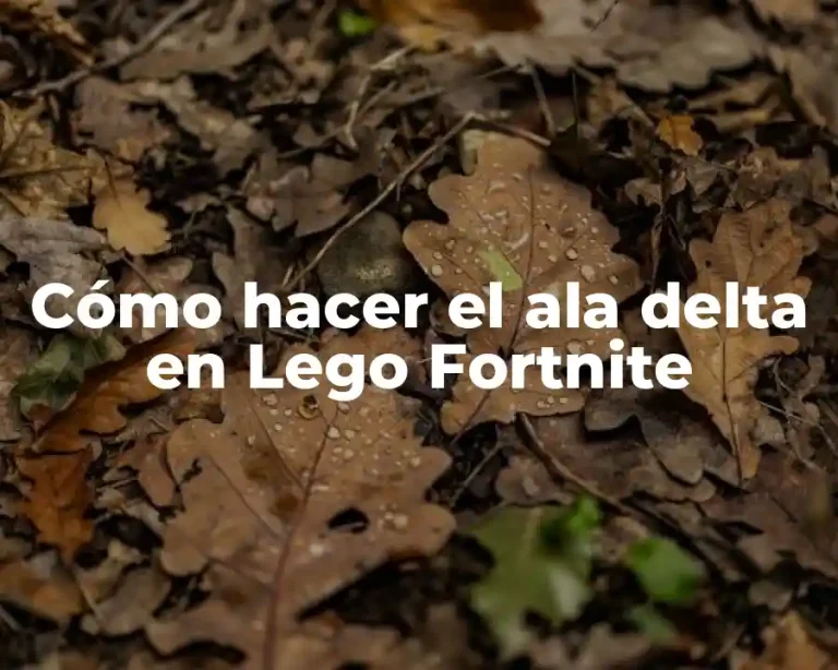 Cómo hacer el ala delta en Lego Fortnite