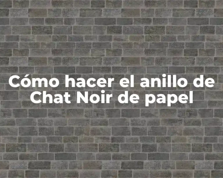 Cómo hacer el anillo de Chat Noir de papel