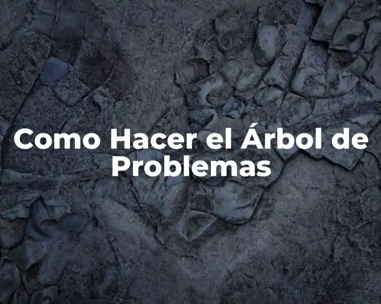Como Hacer el Árbol de Problemas