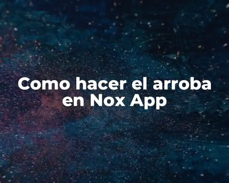 Como hacer el arroba en Nox App
