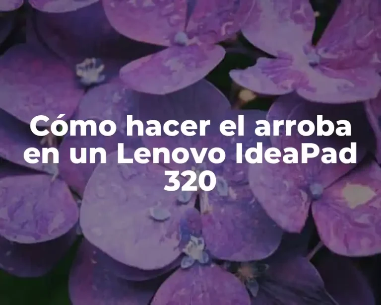Cómo hacer el arroba en un Lenovo IdeaPad 320