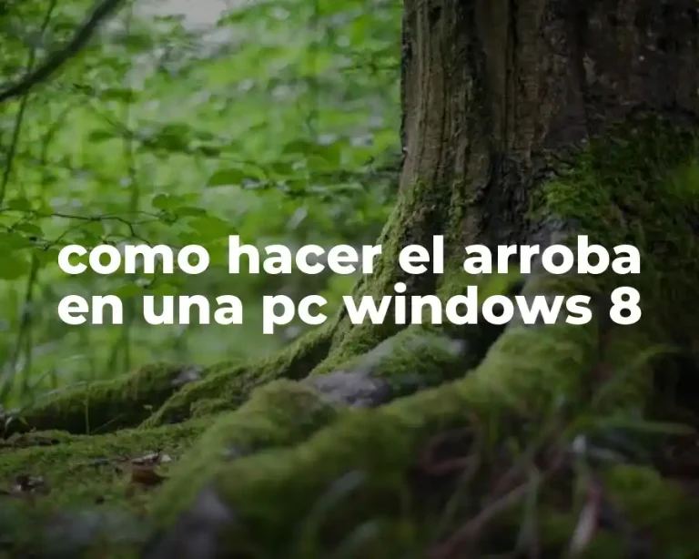 como hacer el arroba en una pc windows 8