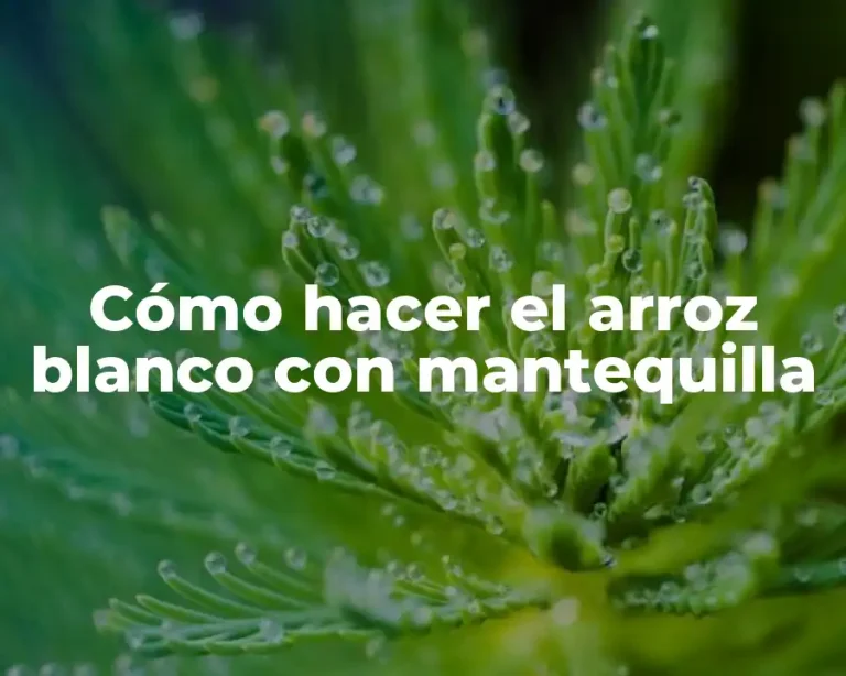 Cómo hacer el arroz blanco con mantequilla