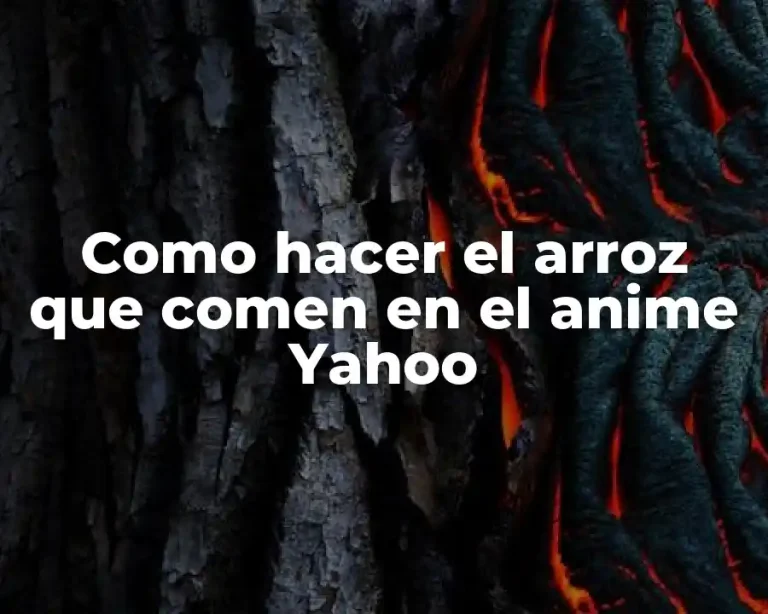 Como hacer el arroz que comen en el anime Yahoo