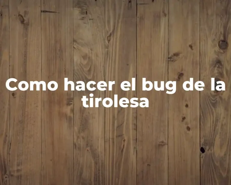 Como hacer el bug de la tirolesa