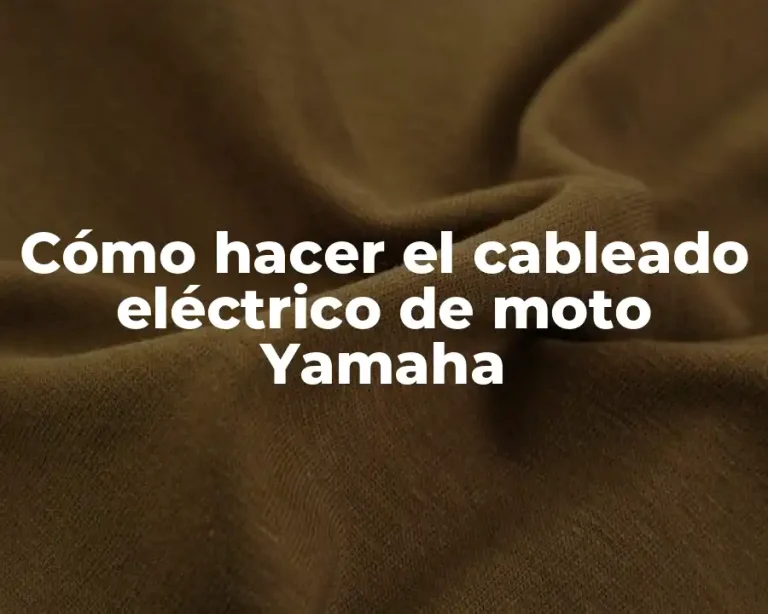 Cómo hacer el cableado eléctrico de moto Yamaha