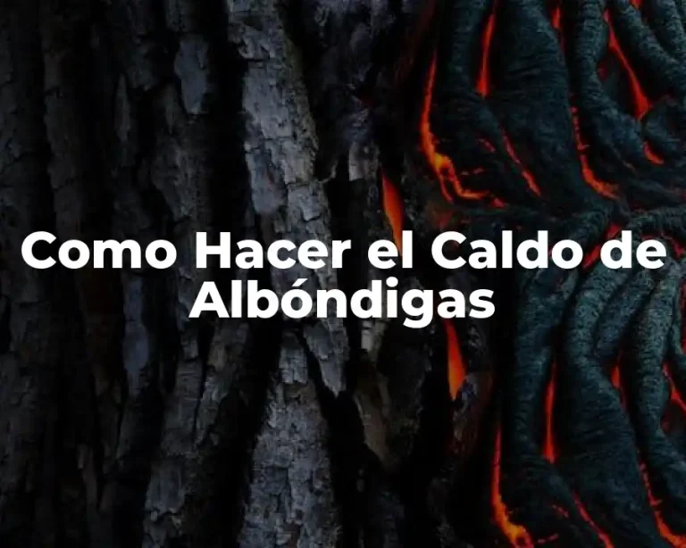 Como Hacer el Caldo de Albóndigas