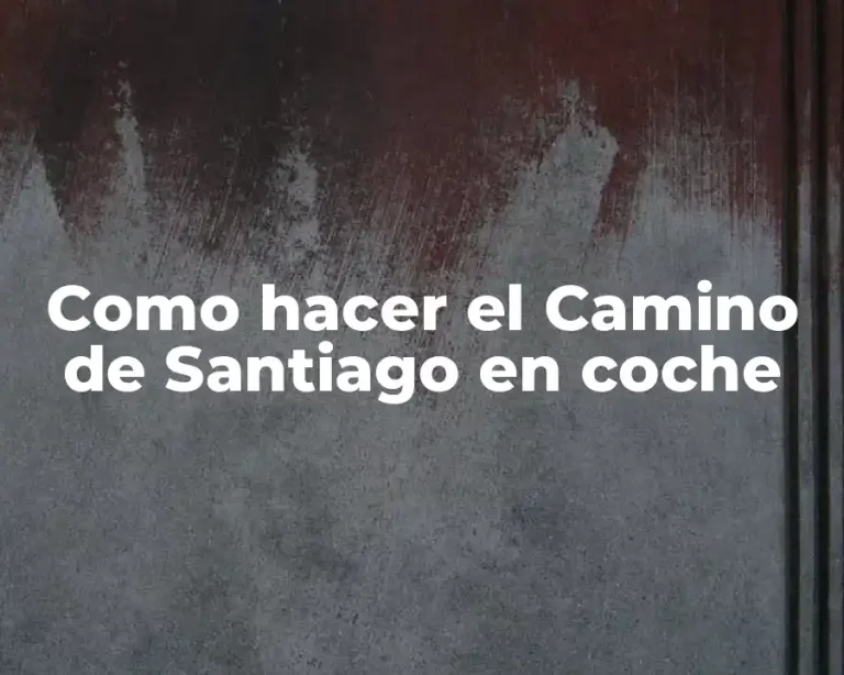 Como hacer el Camino de Santiago en coche