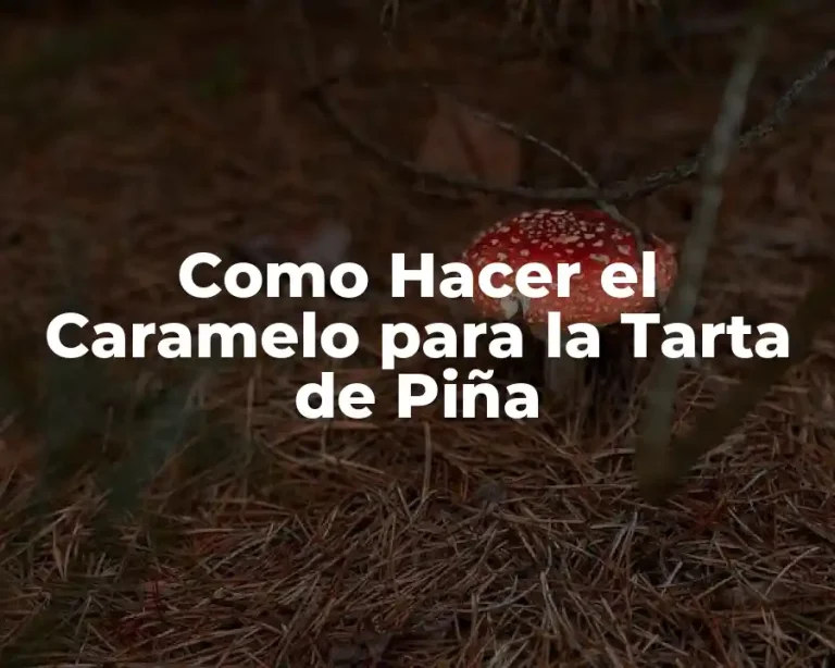 Como Hacer el Caramelo para la Tarta de Piña