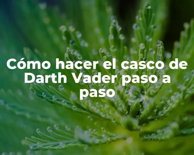 Cómo hacer el casco de Darth Vader paso a paso