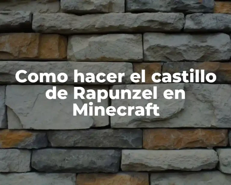 Como hacer el castillo de Rapunzel en Minecraft