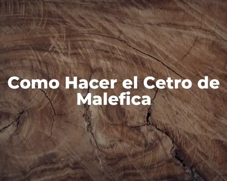 Como Hacer el Cetro de Malefica