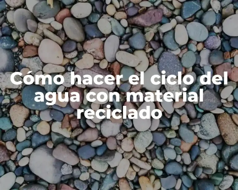 Cómo hacer el ciclo del agua con material reciclado