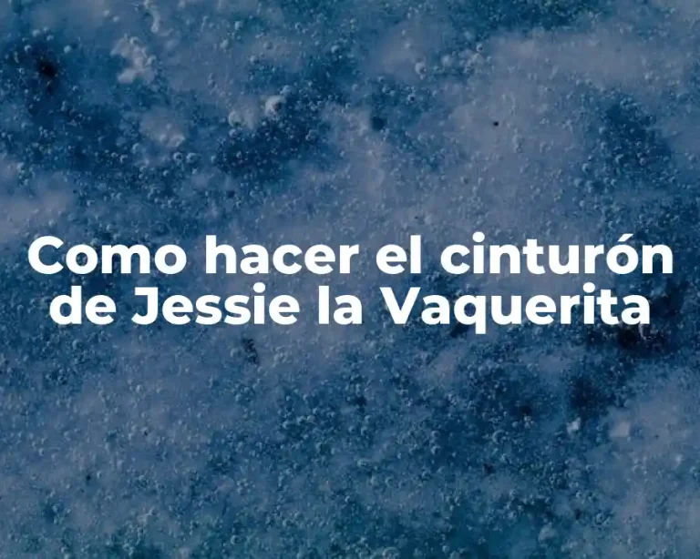 Como hacer el cinturón de Jessie la Vaquerita