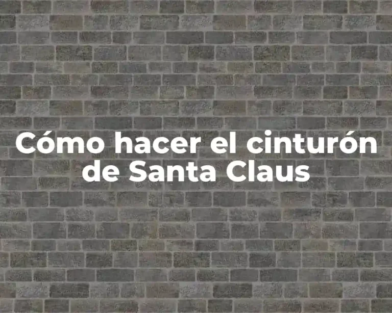 Cómo hacer el cinturón de Santa Claus