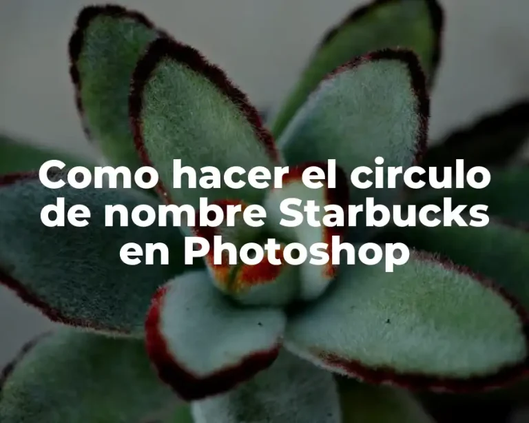 Como hacer el circulo de nombre Starbucks en Photoshop