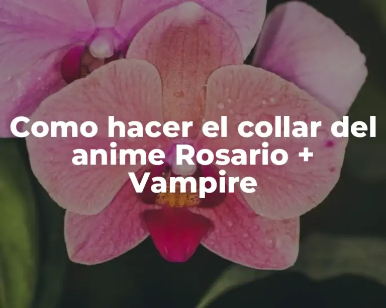 Como hacer el collar del anime Rosario + Vampire