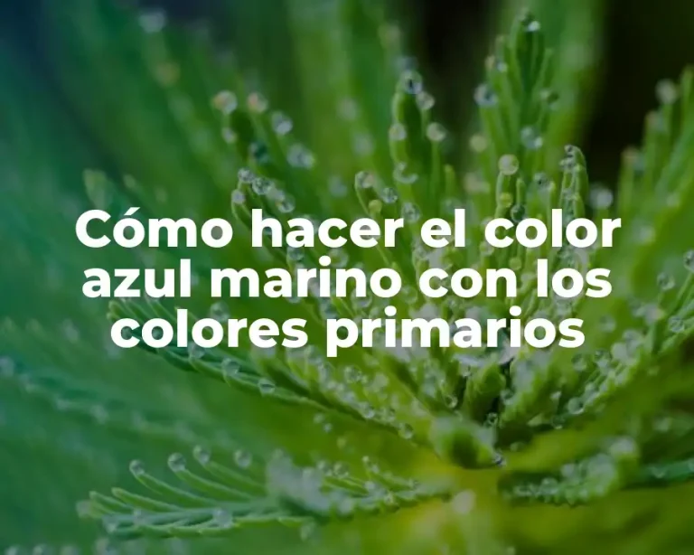 Cómo hacer el color azul marino con los colores primarios