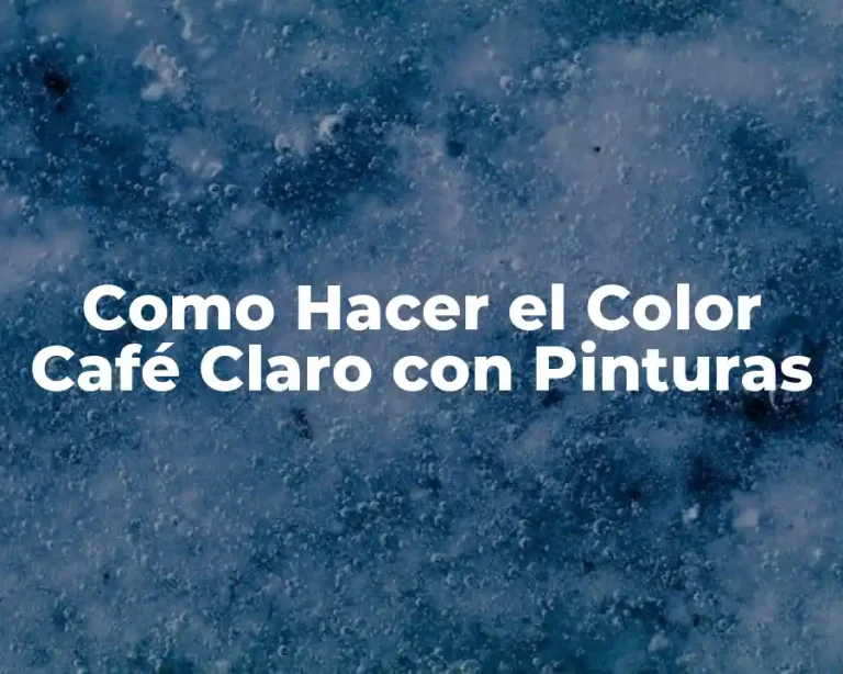 Como Hacer el Color Café Claro con Pinturas