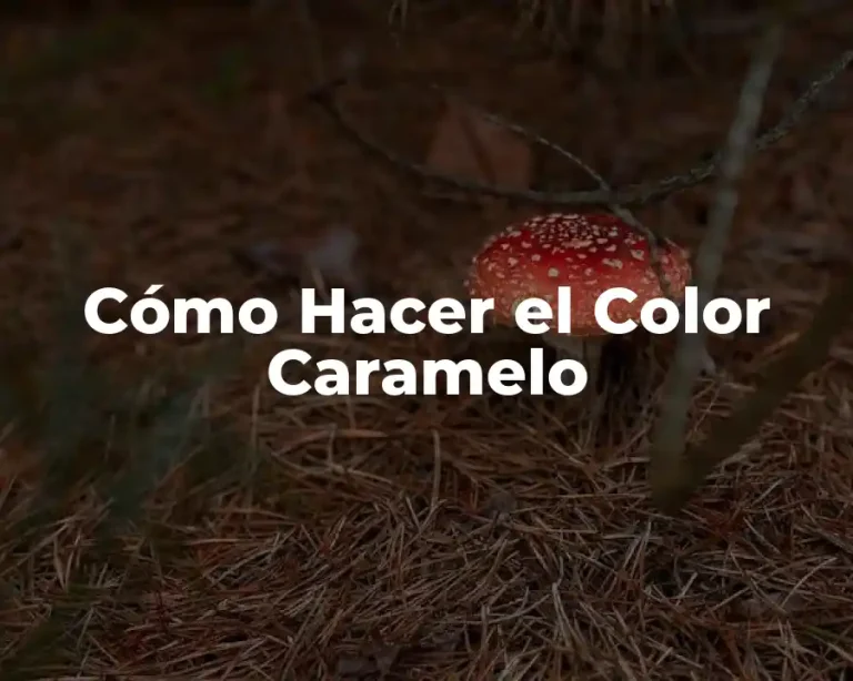 Cómo Hacer el Color Caramelo