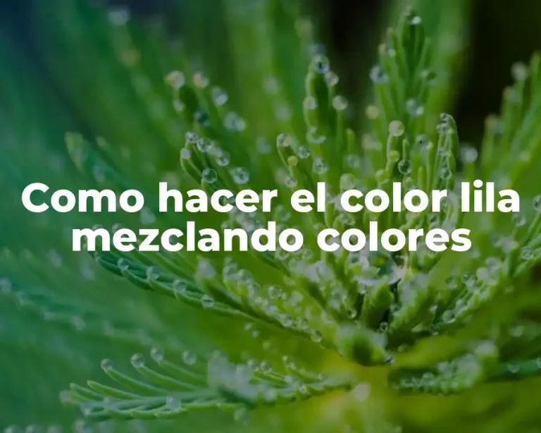 Como hacer el color lila mezclando colores