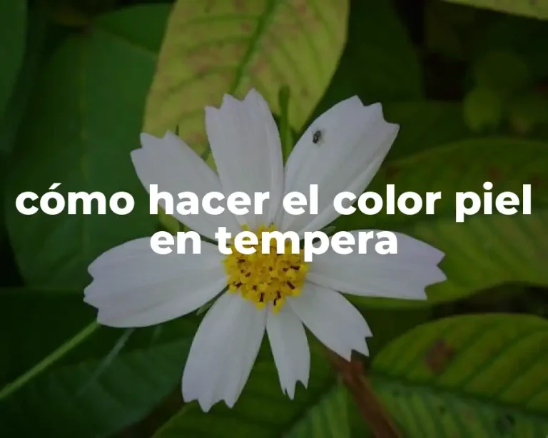 cómo hacer el color piel en tempera